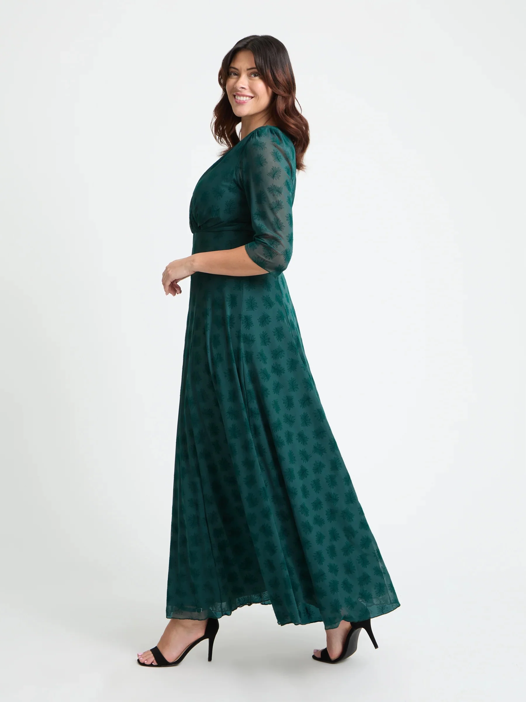 Scarlett & Jo Jurk L8410 DARK GREEN FLOCK DARK GREEN FLOCK - Image 14