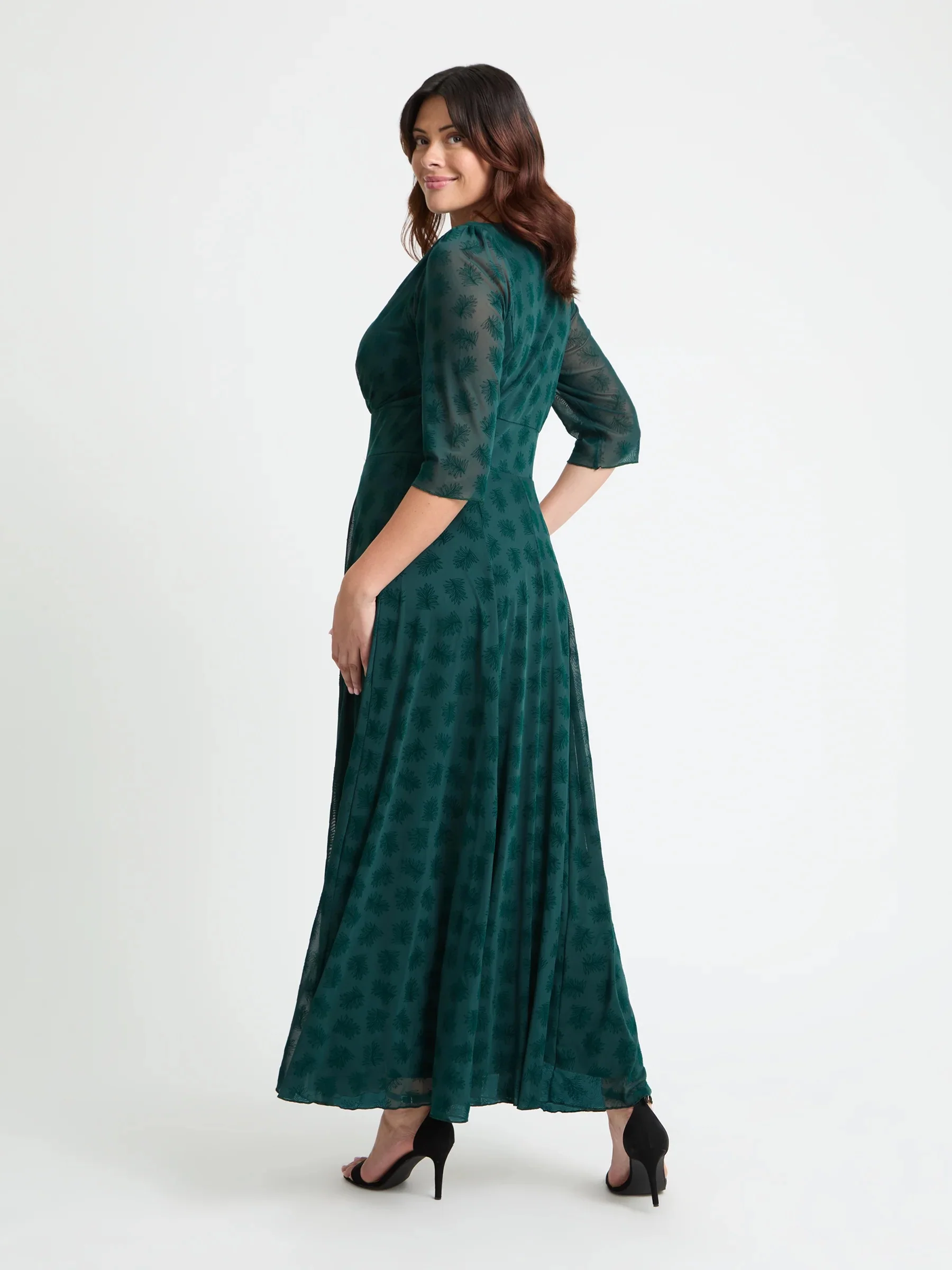 Scarlett & Jo Jurk L8410 DARK GREEN FLOCK DARK GREEN FLOCK - Image 9