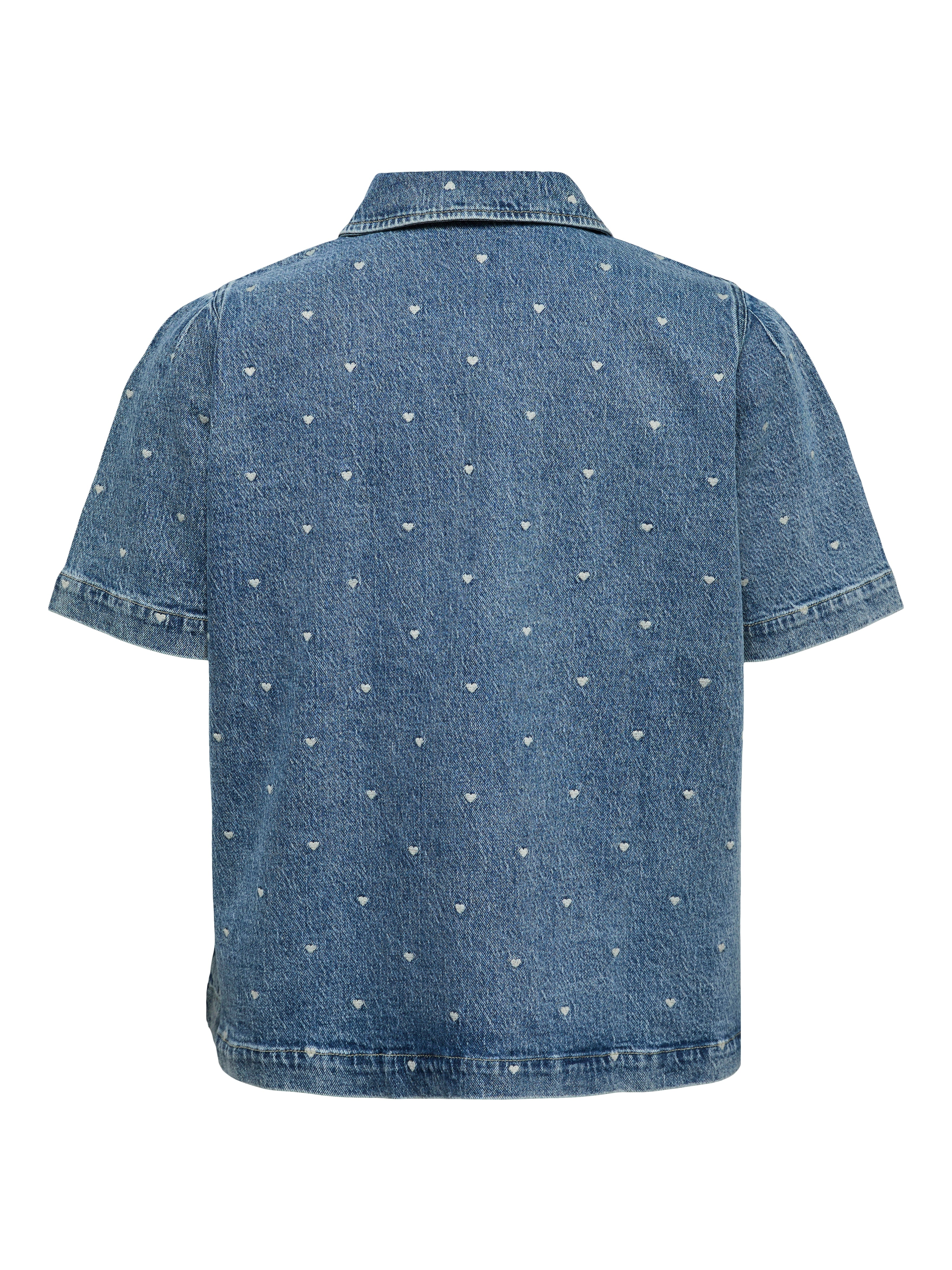 Vero Moda Curve Blouse 10343168 178001002-Medium Blue Denim/HEART - Image 2