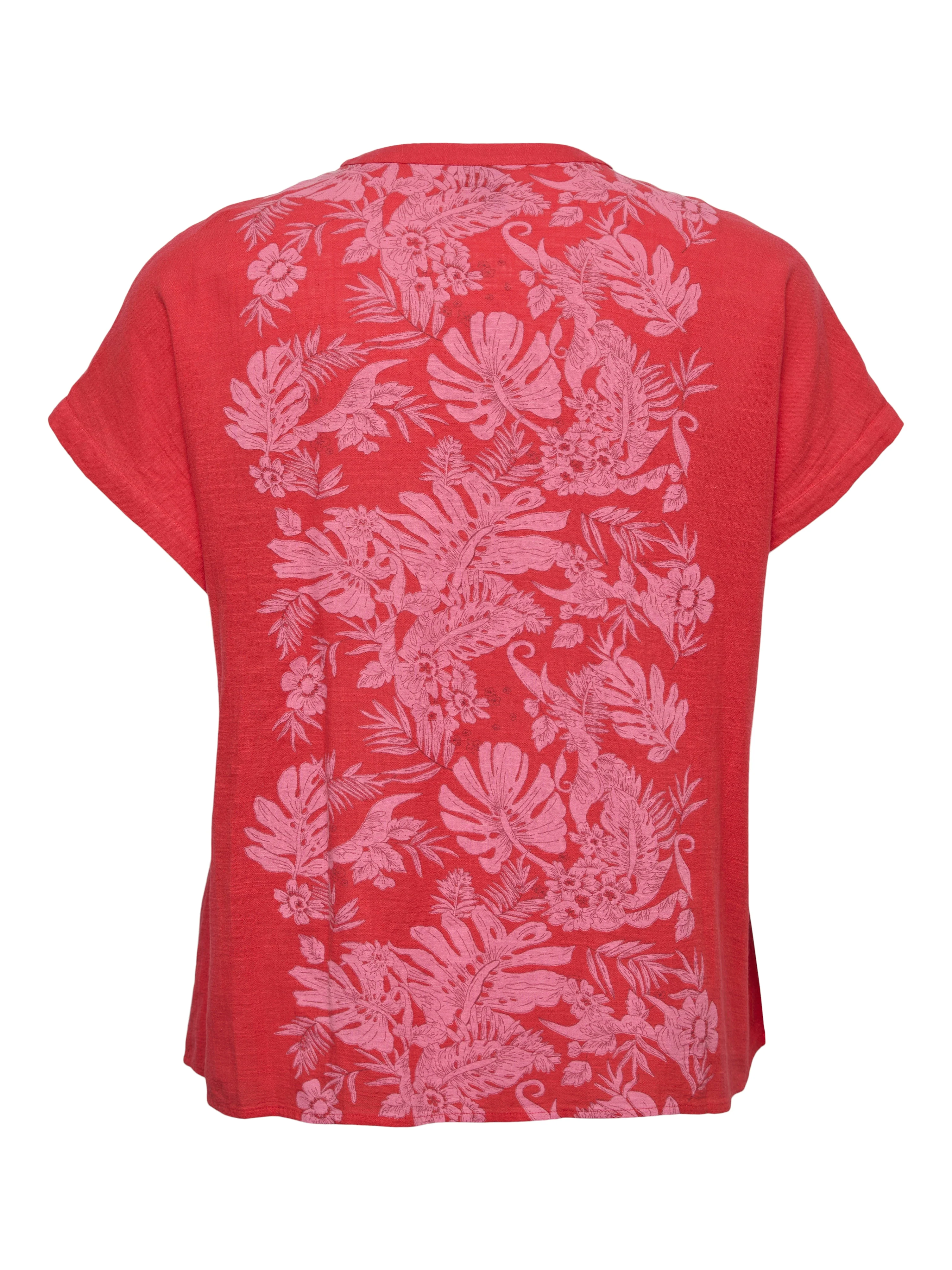 Vero Moda Curve Blouse 10346016 305102001-Poinsettia/Tropa - Image 2