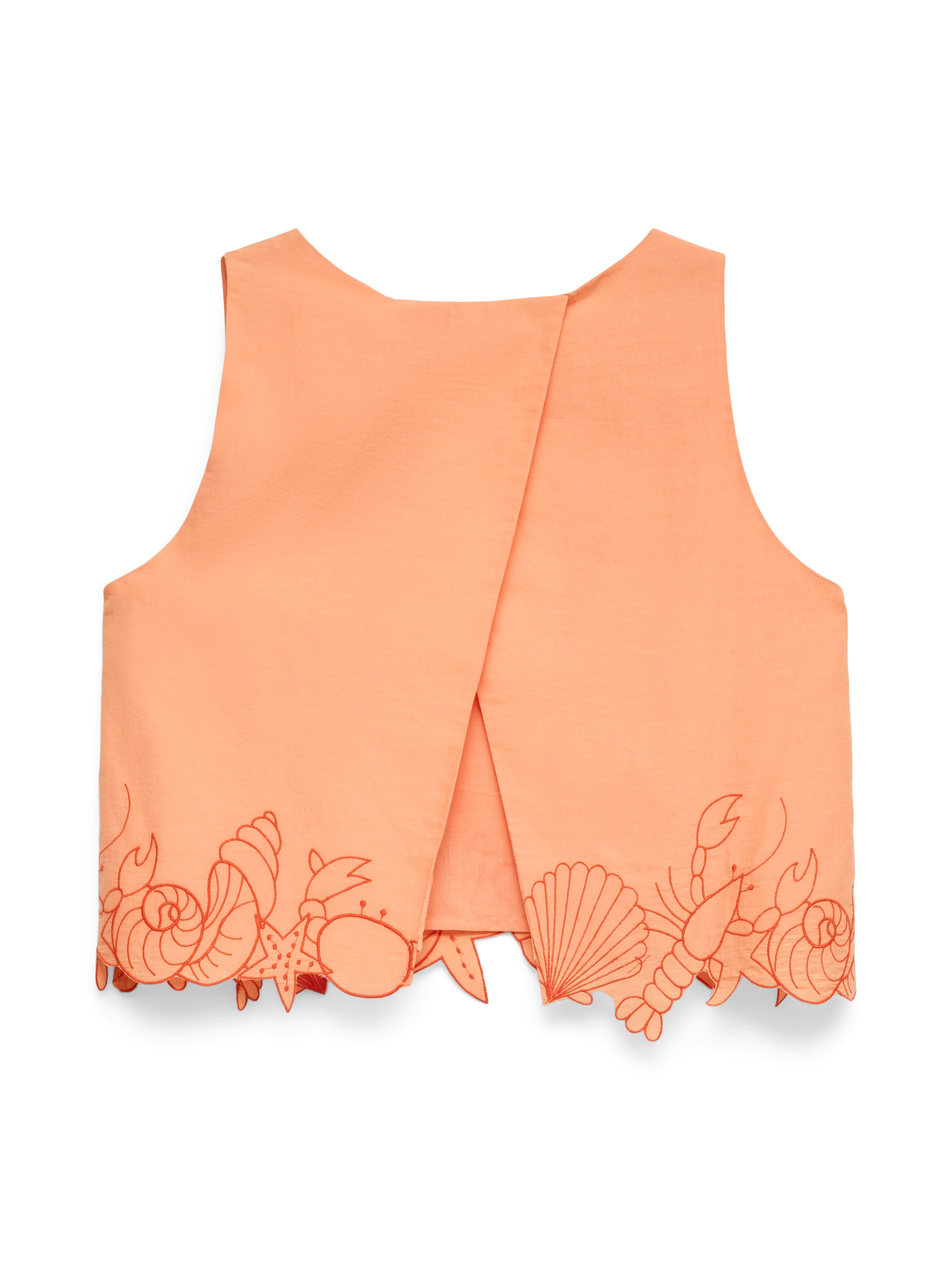 Vero Moda Curve Blouse 10355265 281079001-Nectarine/SPICY ORANGE EMB - Image 3