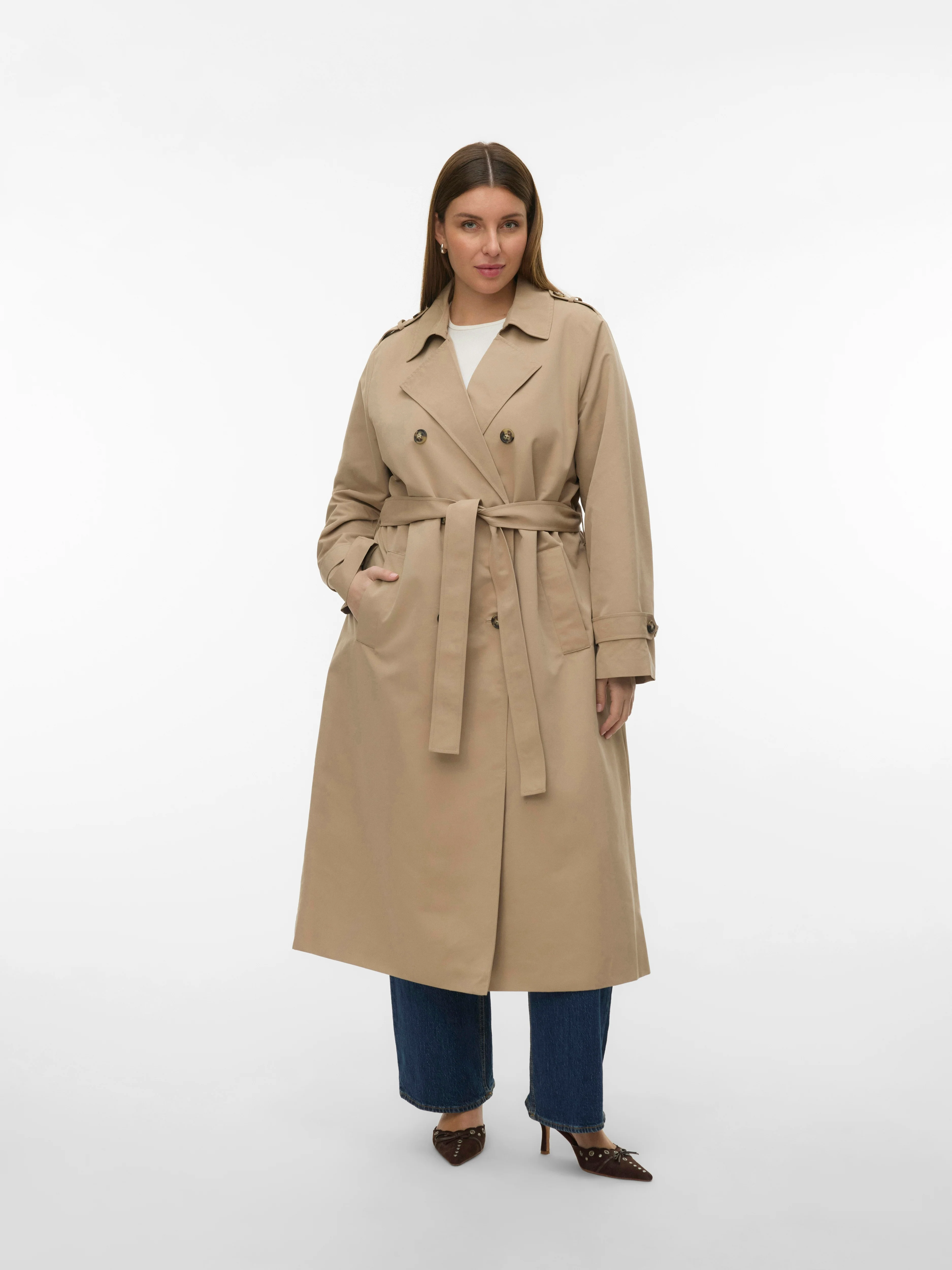 Vero Moda Curve Outerwear 10322438 192623-Silver Mink - Image 3