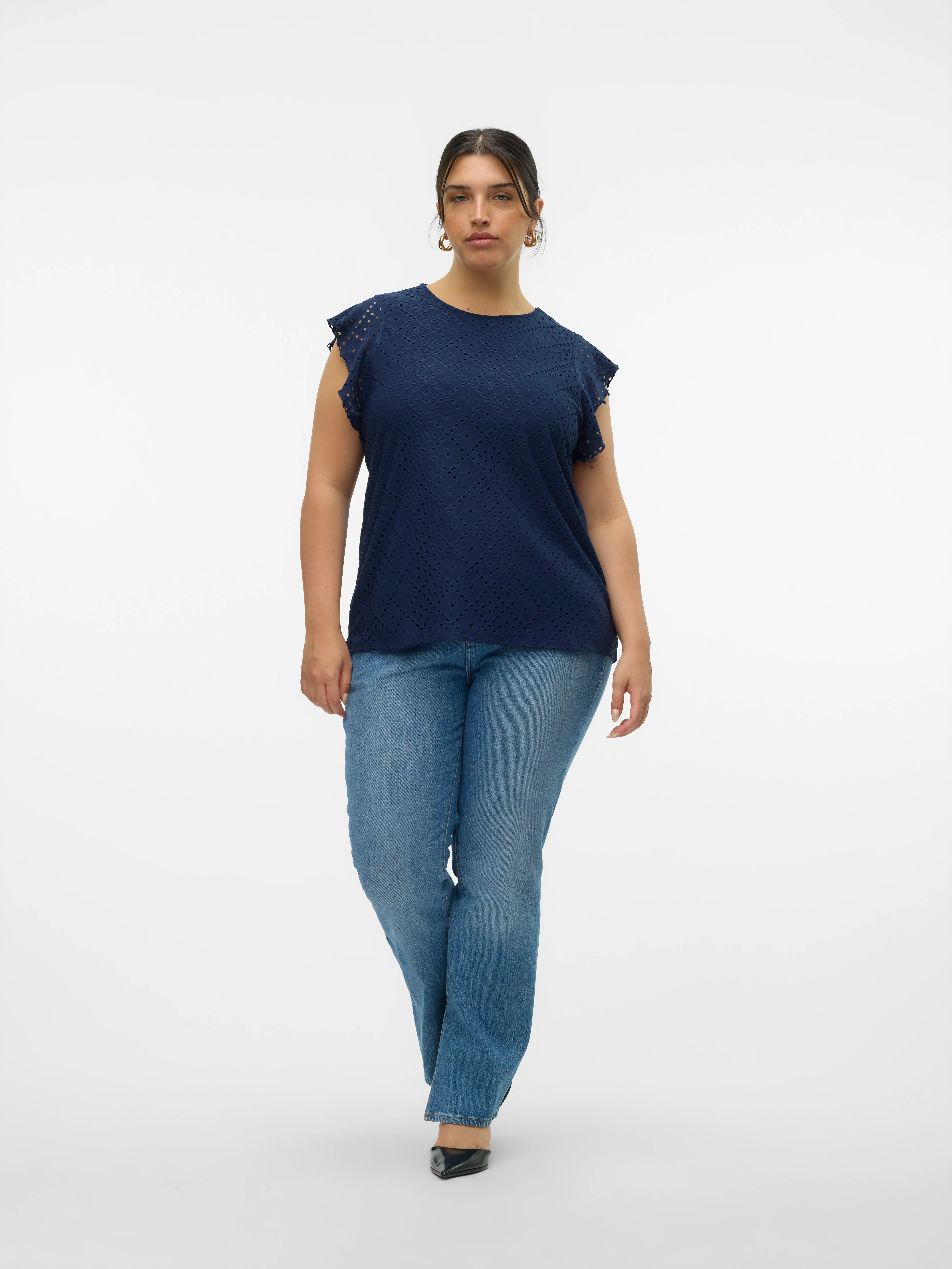 Vero Moda Curve Top 10315986 188780-Navy Blazer - Image 5