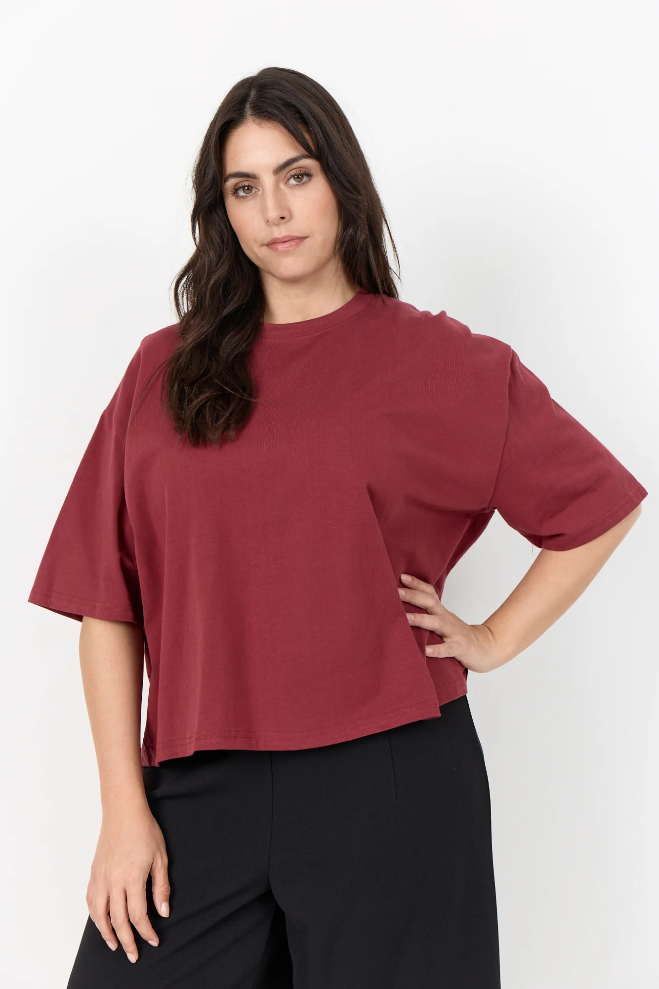 wasabiconcept T-Shirt W20620 4985 OXBLOOD RED - Image 2
