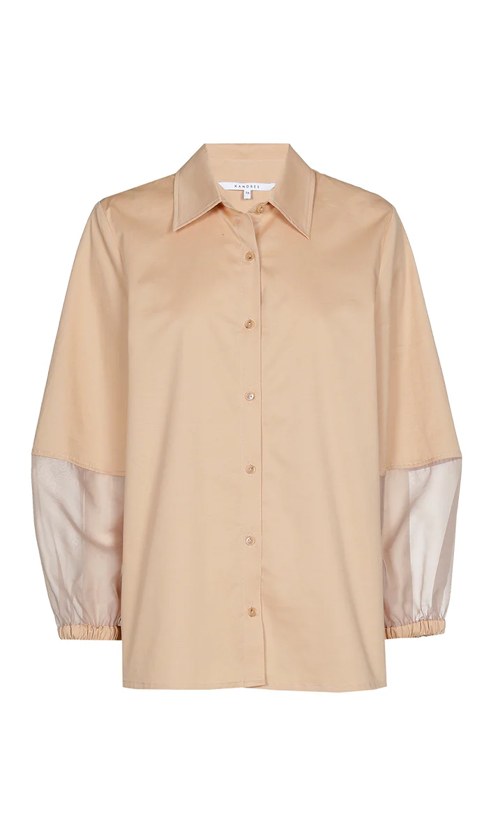 Xandres Blouse 14517-01 0420 light tan - Image 3
