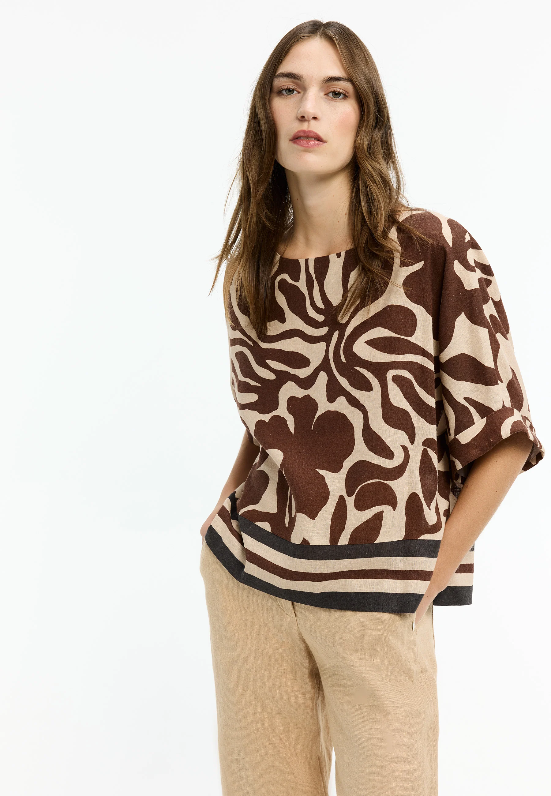 Xandres Blouse 61630-01 1715 tobacco - Image 3