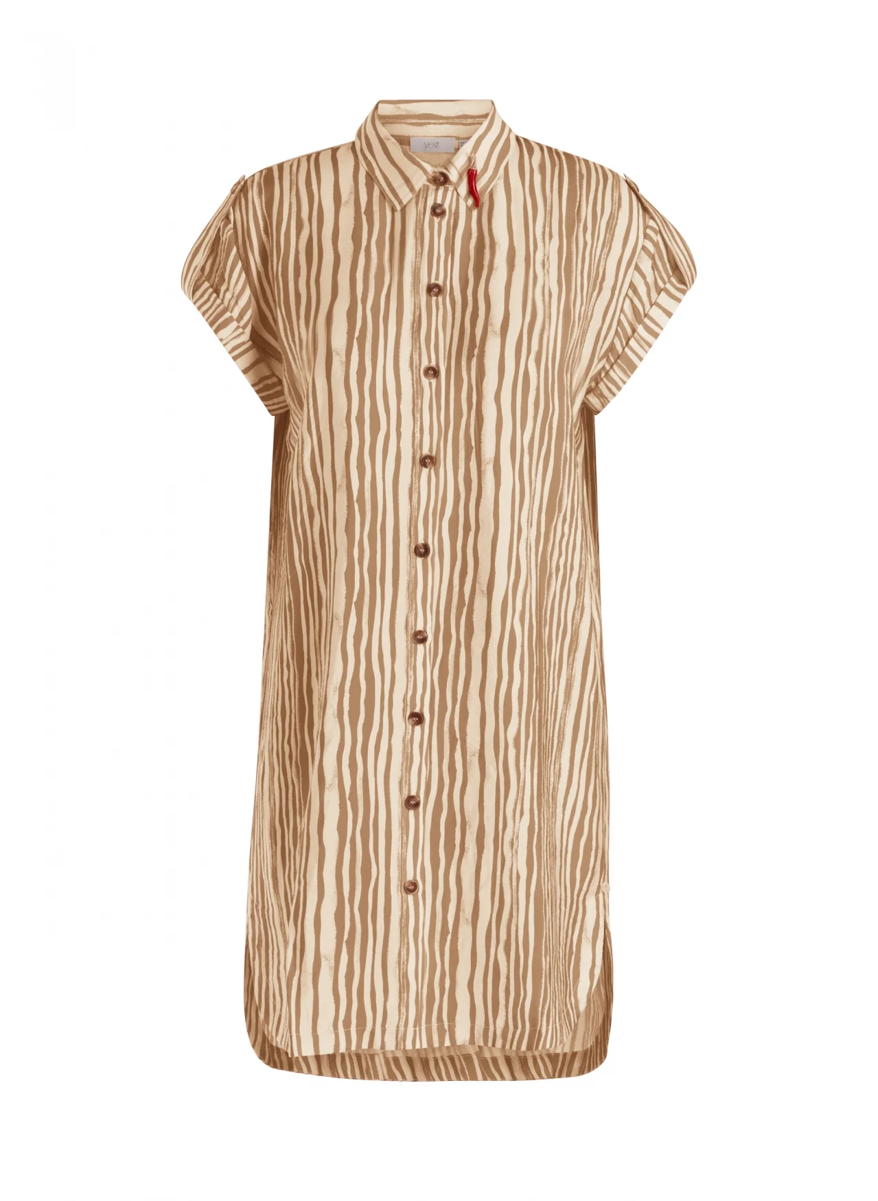 Yest Curve Jurk A006285 9149 summer taupe/multi c