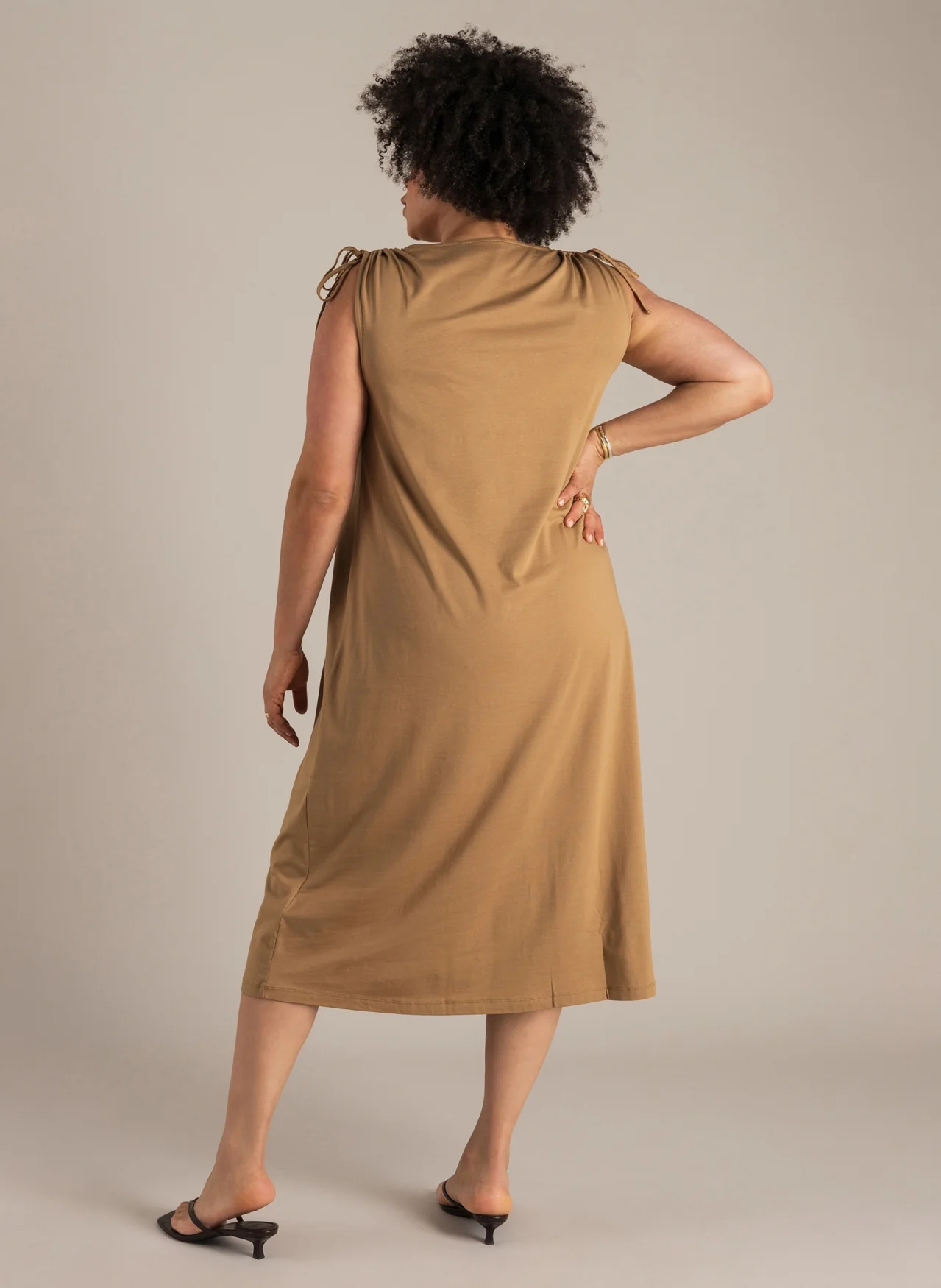 Yest Curve Jurk A006341 9140 summer taupe - Image 2