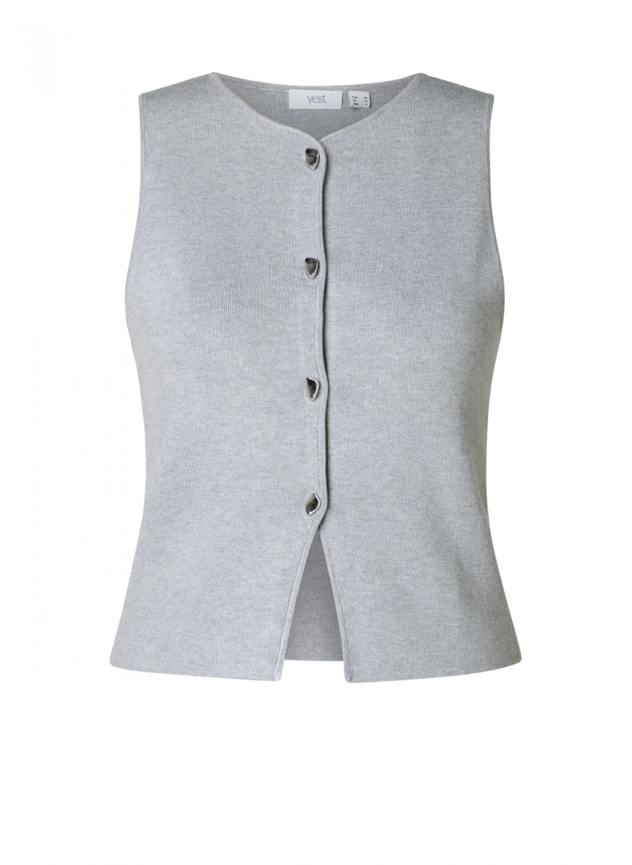 Yest Curve Vest A006103 11082 light grey/melange - Image 2